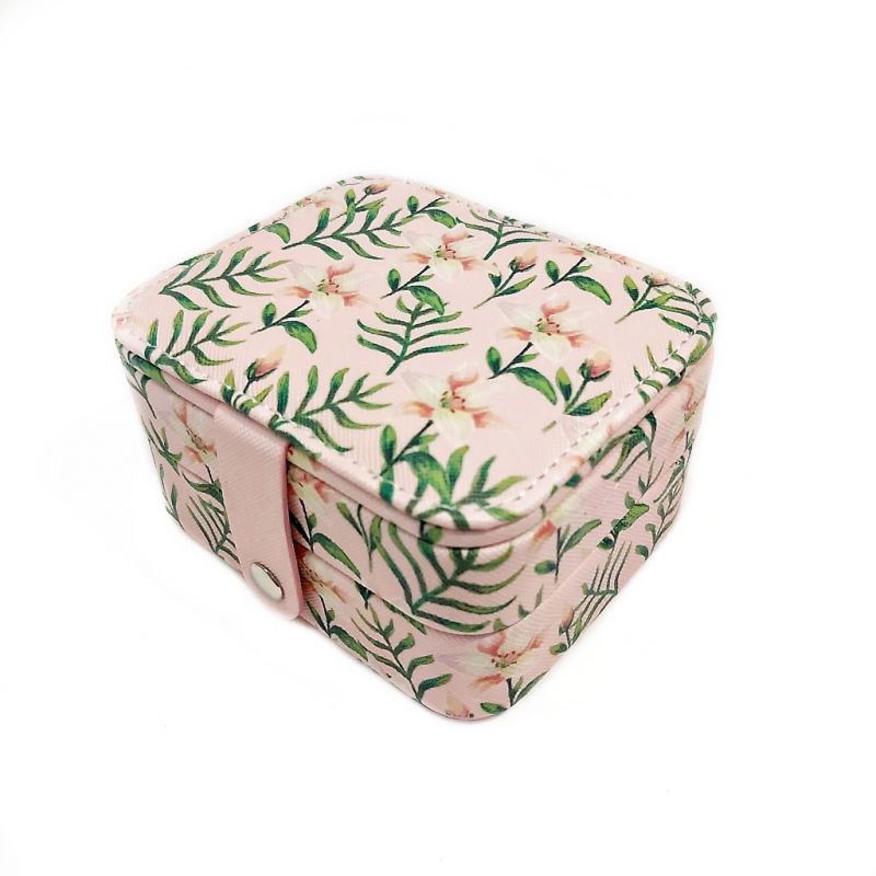 Мини шкатулка для ювелирных изделий Лилия 11х9х6 см (цвет розовый)