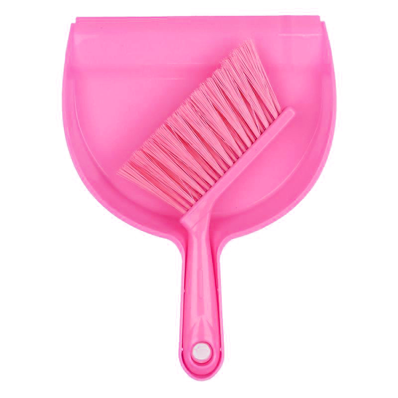 Мини совок с щёткой Dustpan Brush, Цвет Розовый