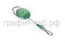 Зажим-рулетка для бейджа Style овальная зеленый Durable 8327-05