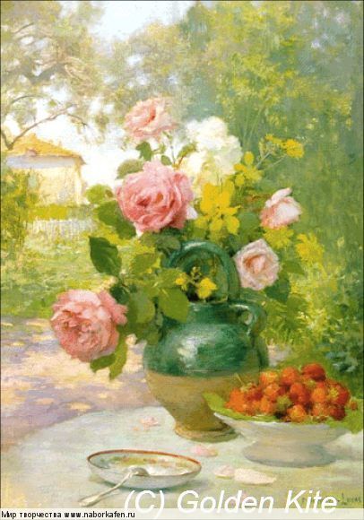 1812 Still life of Roses and Strawberries