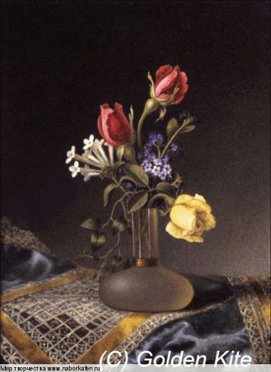 1898 Flowers in a Frosted Vase