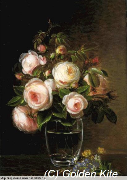 1934 Roses in a Glass Vase