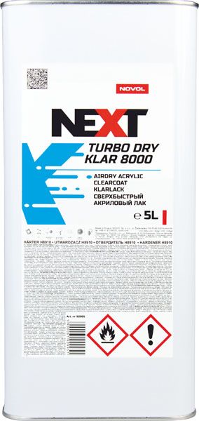 Novol Next Turbo Dry Klar 8000 Лак акриловый, объем 5л.