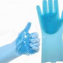 Универсальные силиконовые перчатки Magic Brush, цвет Голубой