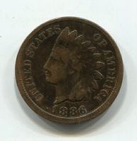 1 цент 1886 года США Редкий год