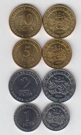 ЦАР Набор 4 монеты 2006