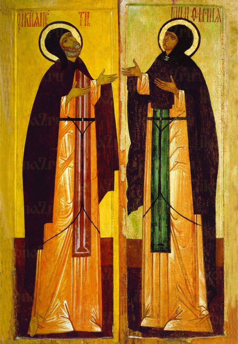 Икона Петр и Феврония (16 век)