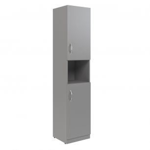 Шкаф колонка с 2-мя глухими малыми дверьми SR-5U.4(R) Серый 386х375х1815 SIMPLE