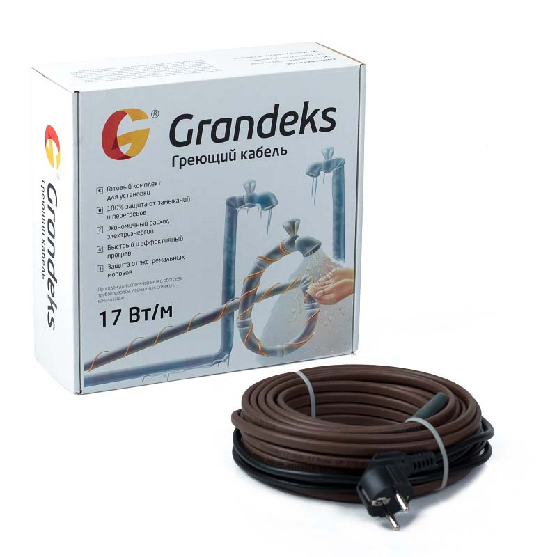 Секция нагревательная кабельная Grandeks 17-2, длина 10м