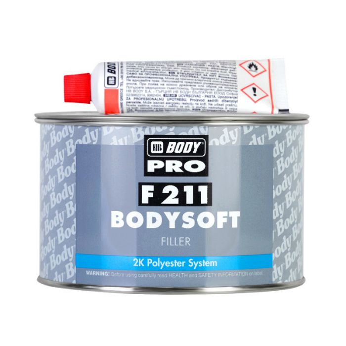 HB Body Soft Шпатлевка BODY PRO F211 SOFT наполняющая, название цвета "Светло-желтый", объем 250гр.