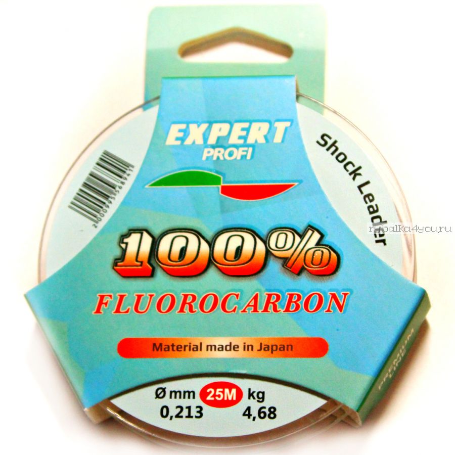 Флюорокарбоновая леска Expert Profi Fluorocarbon 100% 25 м / цвет: прозрачный
