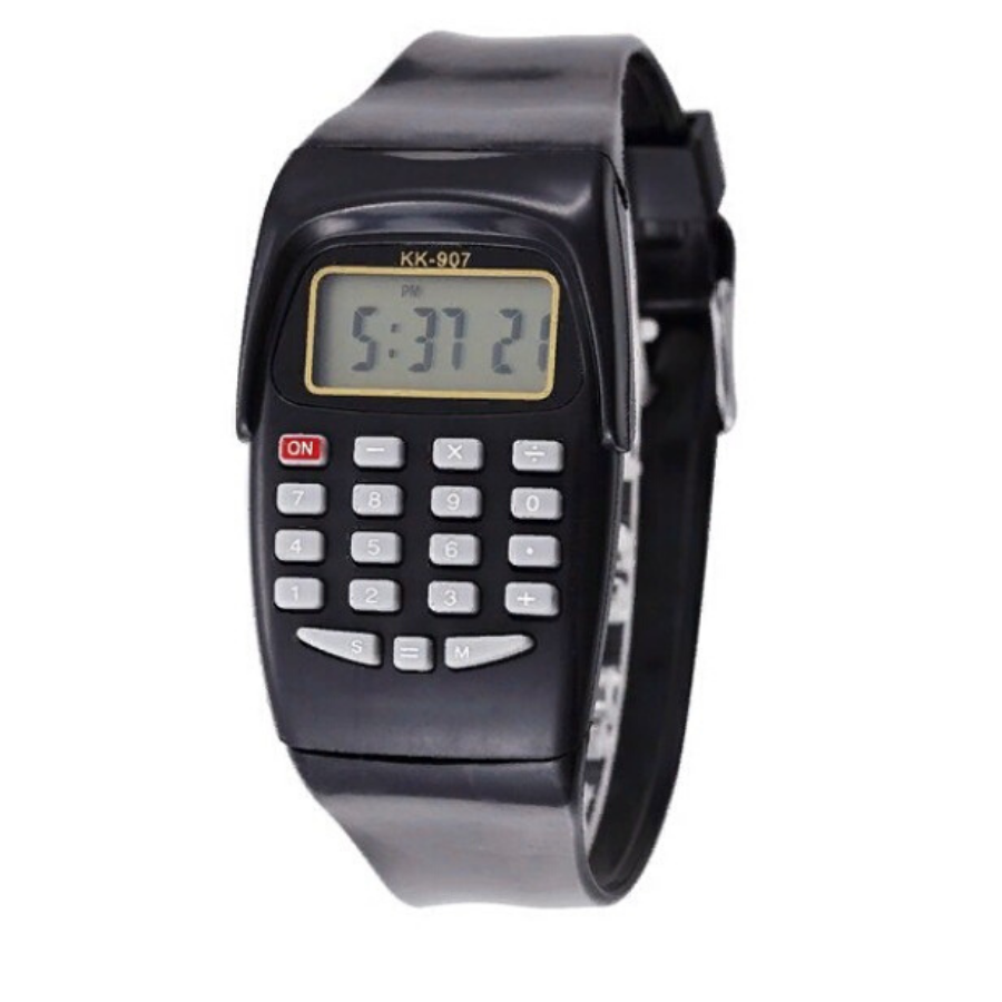 Электронные наручные часы со встроенным 8-разрядным калькулятором KK-907