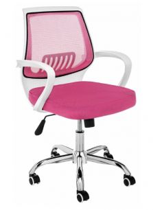 Компьютерное кресло  Ergoplus белое / розовое