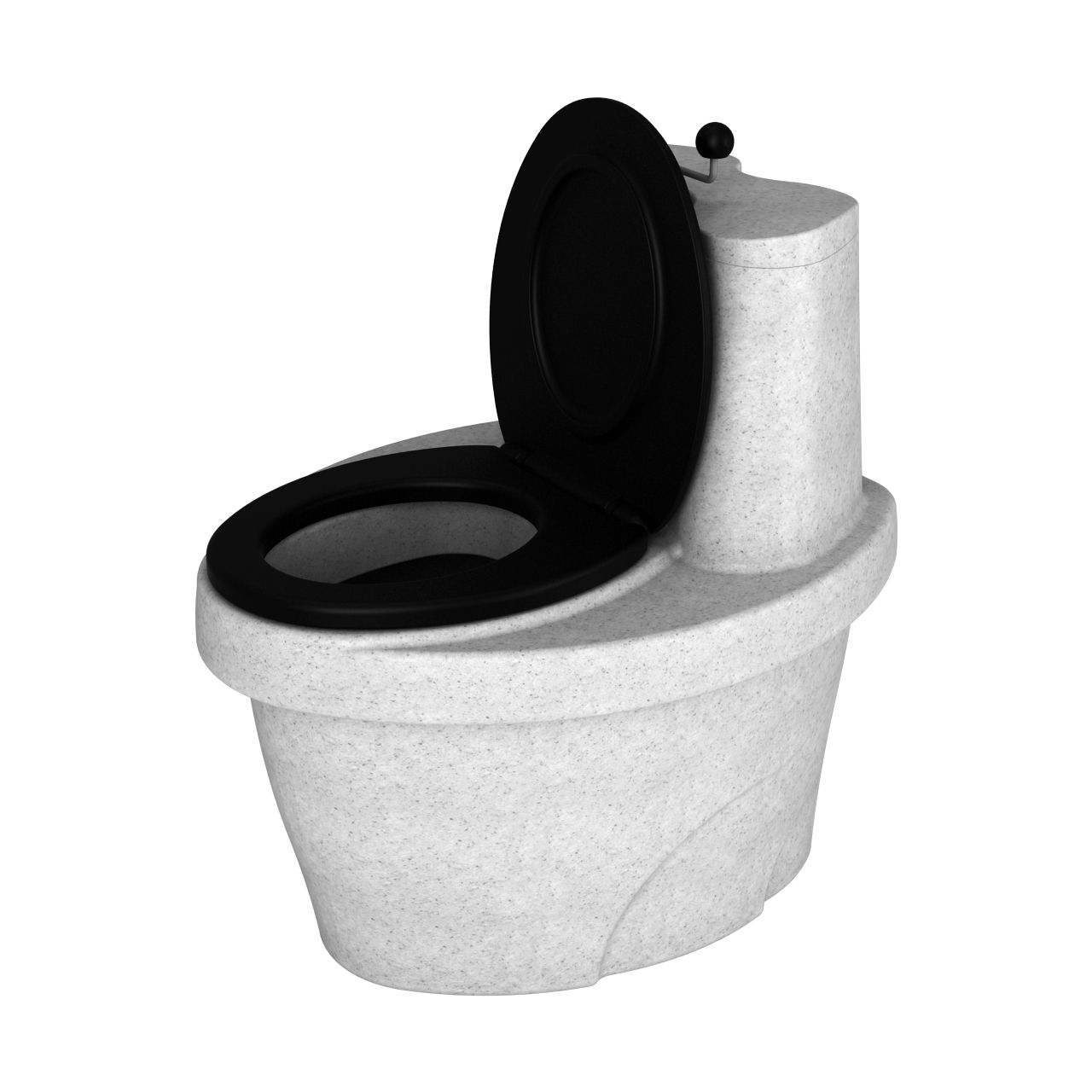 Дачный туалет торфяной белый гранит