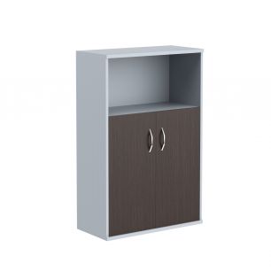 Шкаф с глухими малыми дверьми СТ-2.1 Венге Магия/Металлик 770*365*1200 IMAGO