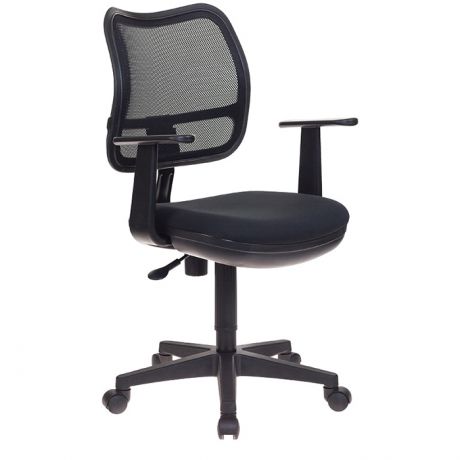 Офисное кресло для компьютера Бюрократ CH-797AXSN/26-28 спинка сетка черная, сиденье ткань черная