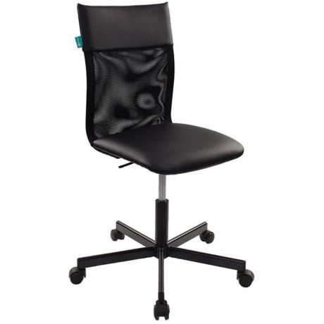 Кресло компьютерное Бюрократ CH-1399/Black спинка сетка черная, искусственная кожа черная
