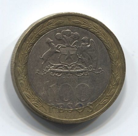 100 песо 2008 года Чили