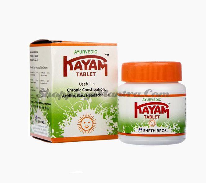 Каям таблетки от запоров Sheth Bros. Kayam Tablets