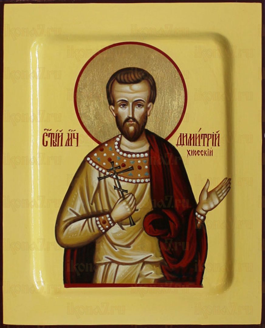 Икона Николай Хиосский мученик (рукописная)