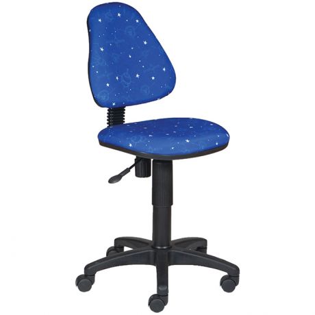 Кресло детское Бюрократ KD-4/Cosmos синий космос, без подлокотников