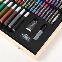 Набор для рисования в деревянном чемоданчике 180 предметов_6