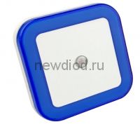 Ночник светодиодный NLE 03-SB-DS КВАДРАТ синий с датчиком освещения 230В IN HOME