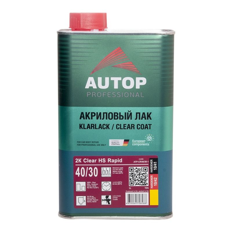 Autop 2K Clear HS Rapid Antiscratch 40/30 Лак акриловый, объем 1л.