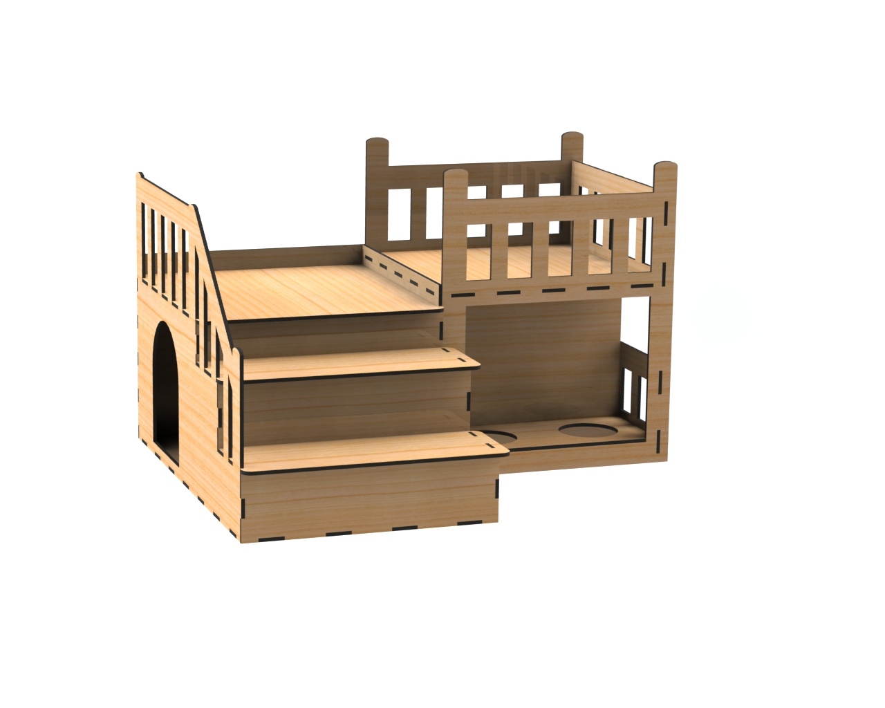 Деревянный домик для кошки/собаки (60×60 см.)