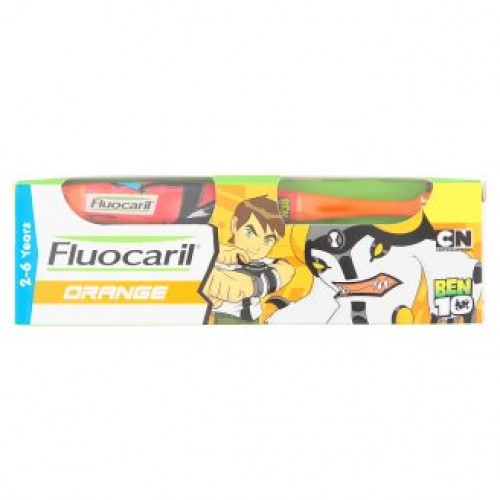 Детская зубная паста апельсиновая Fluocaril Orange 65 гр для 2-6 лет