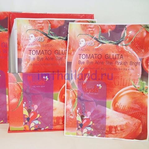 Тканевая маска для лица и шеи с томатом и глутатионом Belov 38гр