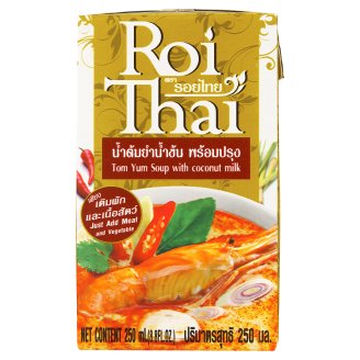 Тайский суп Том Ям готовая основа на кокосовом молоке Roi Thai Tom Yum Soup with Coconut Milk 250 мл