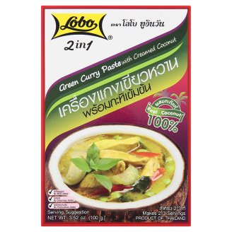 Тайская паста Зеленый Карри Lobo 2in1 Green Curry 100 гр