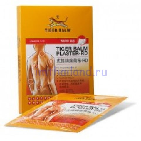 Тайский пластырь согревающий тигровый Tiger Balm 10*14 см