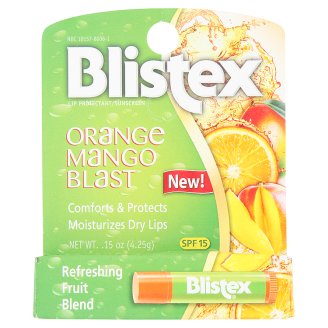 Гигиеническая помада увлажняющая с ароматом Манго Blistex Orange Mango Blast SPF15 Moisturizes Dry Lip 4.25 гр