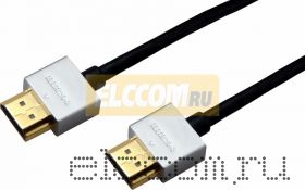 Шнур HDMI - HDMI gold, 1,5 М, Ultra Slim (блистер) Rexant