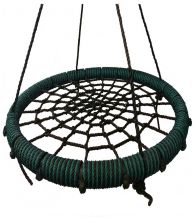 Подвесные качели "гнездо" диаметром 80 см KIDGARDEN зеленый