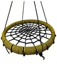 Подвесные качели "гнездо" диаметром 100 см KIDGARDEN желтый
