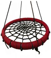 Подвесные качели "гнездо" диаметром 115 см KIDGARDEN красный