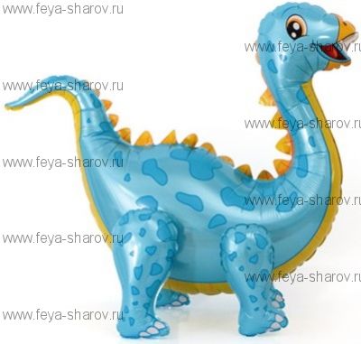 Шар Динозавр Стегозавр 99 см Голубой