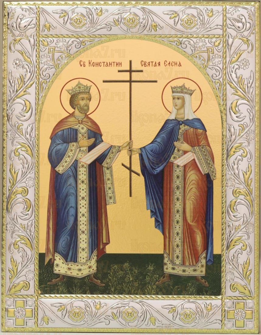 Икона Константин и Елена равноапостольные (14х18см)