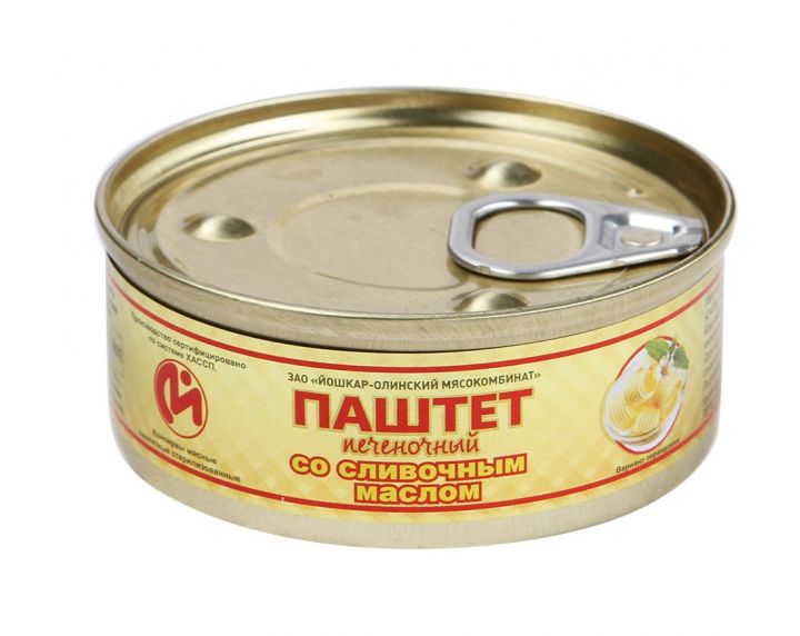 Паштет печеночный со сливочным маслом Люкс ключ 100г ЗАО "Йошкар- Олинский мясокомбинат"