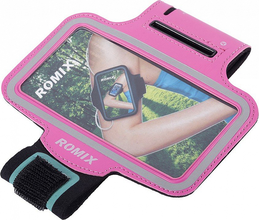 Спортивный чехол для смартфона Romix Arm Belt (RH07-5.5) для смартфона 5.5" (Pink)