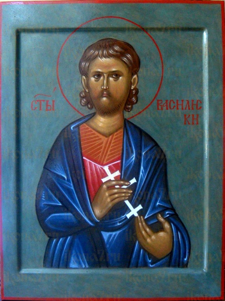 Икона Василиск Команский мученик (рукописная)