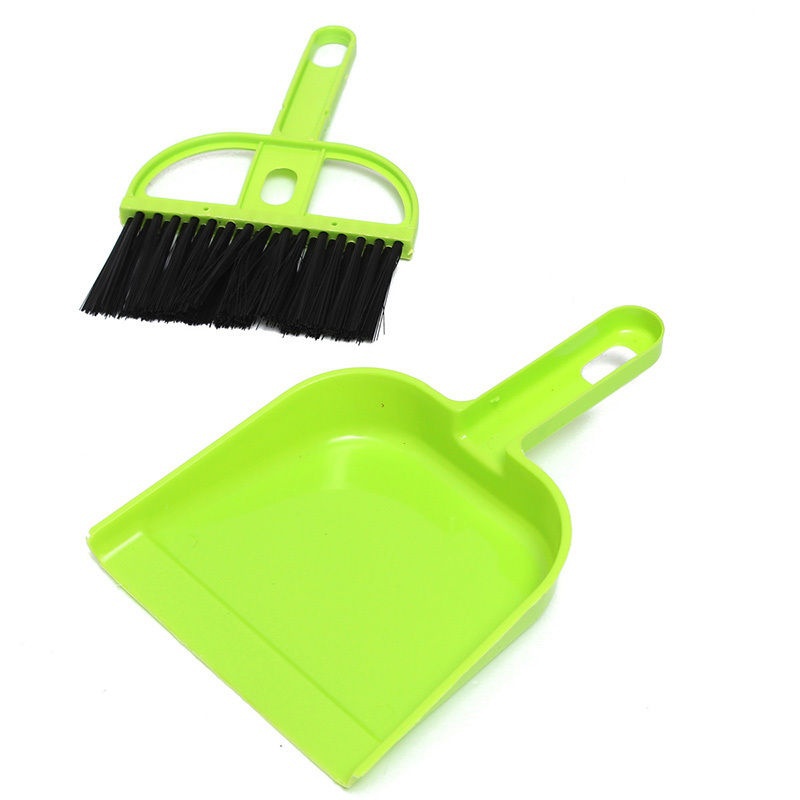 Набор мини-метёлка и совочек MINI DUSTPAN SET, Цвет Зелёный