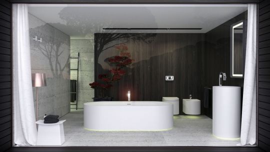 Овальная отдельностоящая ванна Knief Moon 0600-030-01 c LED подсветкой 190х90 ФОТО