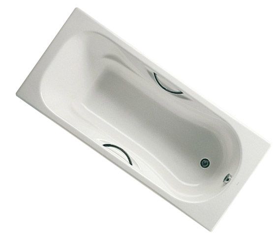 Чугунная ванна Roca Malibu 170x70 2333G0000 с отверстиями для ручек схема 1