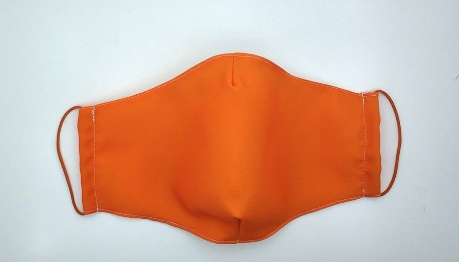 Маска для лица из ткани Оранжевая
