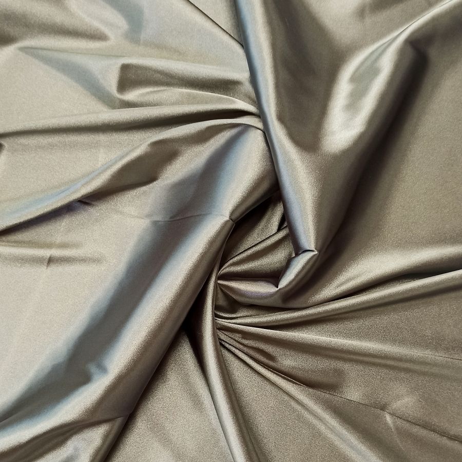 Атлас серый, Скарлет, ширина 135 см, цвет темно-серый хаки, нарезаем от 50 см