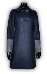 Пальто женское NAF NAF UHWH32D-BLEU-OBSCUR, ткань тёмно-синяя, вид 1